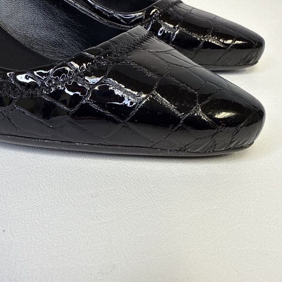PRADA Cocco Lux Print Black Croco Embossed Leather Pumps EU 35.5 US 5.5 - Picture 15 of 16